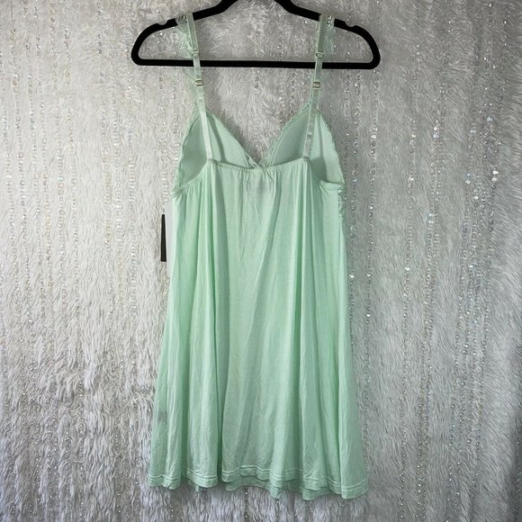NWT - Daisy Fuentes Lace Chemise Nightie Womens MED Lounge Wear Mint NEW - Picture 3 of 7